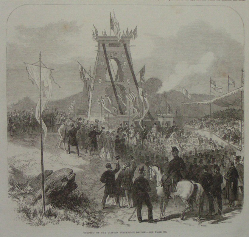 Wood - Opening of the Clifton Suspension Bridge.